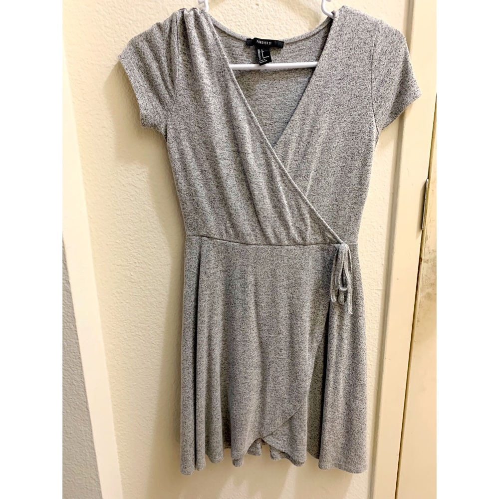 Grey Wrap Dress